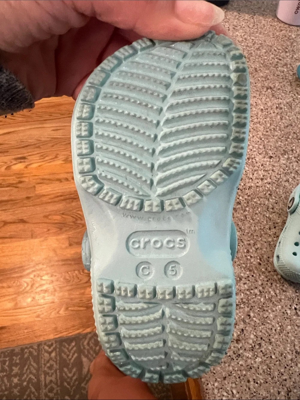 CROCS Kids Clog in Mint Green